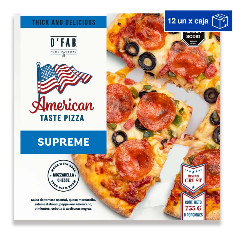 Pizzas Americana / Suprema 12 Un.