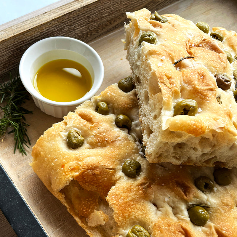 Focaccia Aceitunas Verdes